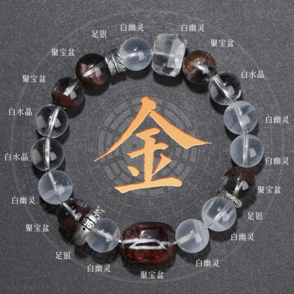 Five Elements Crystal Bracelet Gold