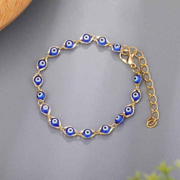 Reiki Harmony Blue Evil Eye Bead Bracelet2