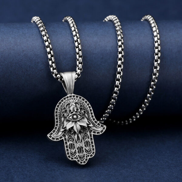 Reiki Harmony Delicate Hamsa Charm Necklace