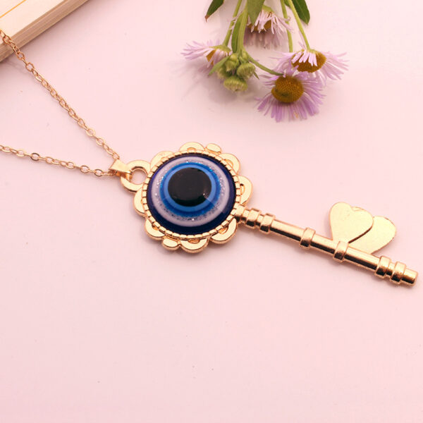 Reiki Harmony Key to Protection Evil Eye Necklace2