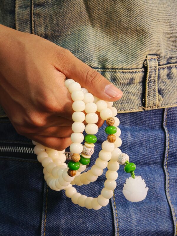 Reiki Harmony Serenity Bodhi Stone Mala: Lotus of Enlightenment - Image 2